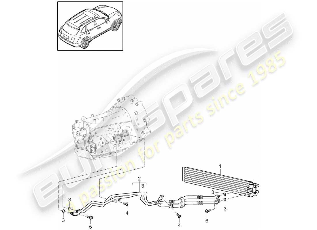 porsche 2013 (cayenne e2 92a) tiptronic part diagram