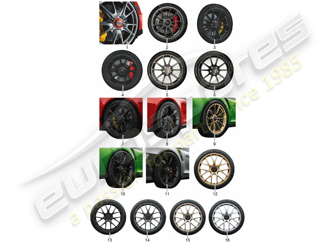 porsche 2016 (tequipment 98x/99x) gear set part diagram