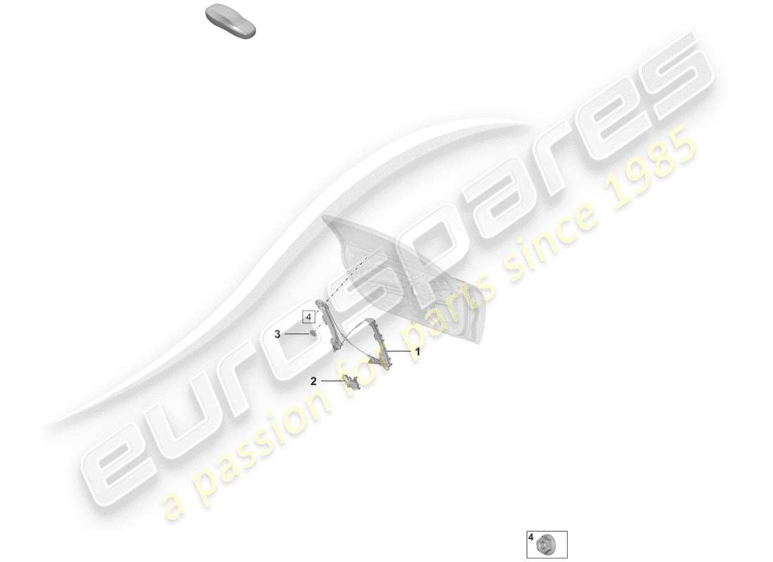 porsche 2019 (992-1) window regulator part diagram