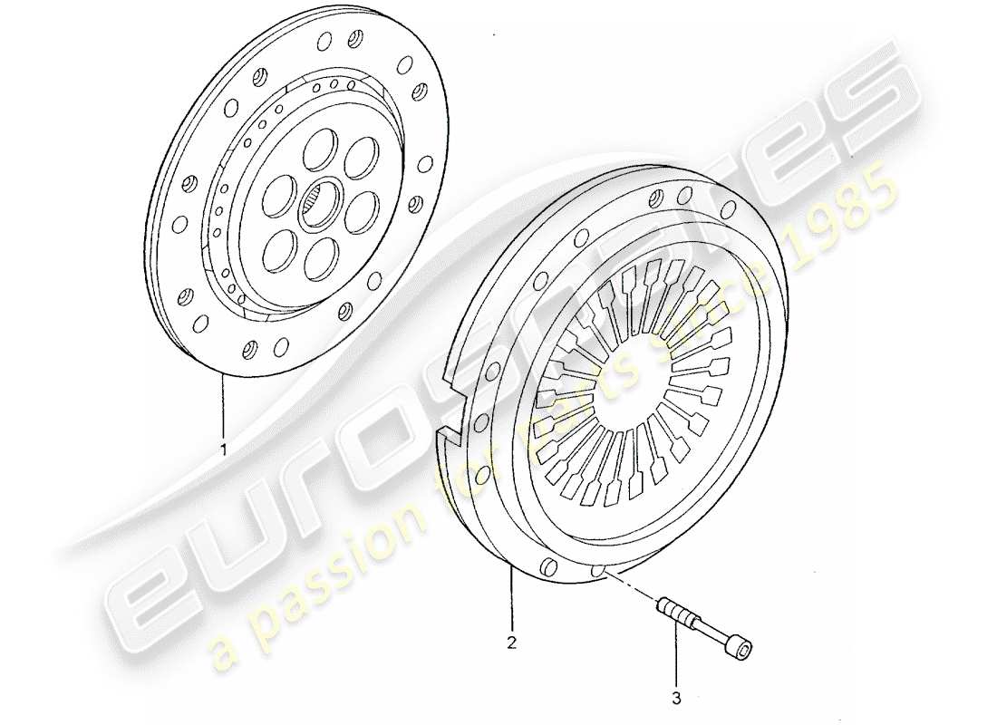 porsche 2009 (997-2 gt3) clutch parts diagram