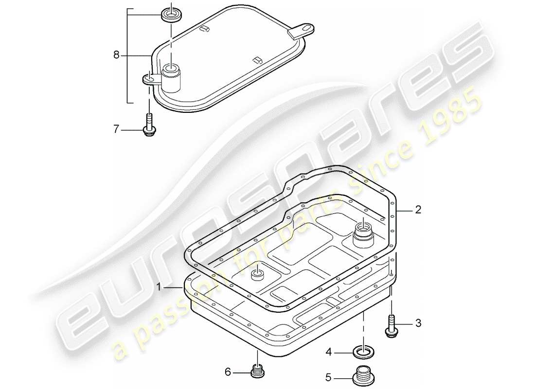porsche 2008 (987 cayman) tiptronic part diagram