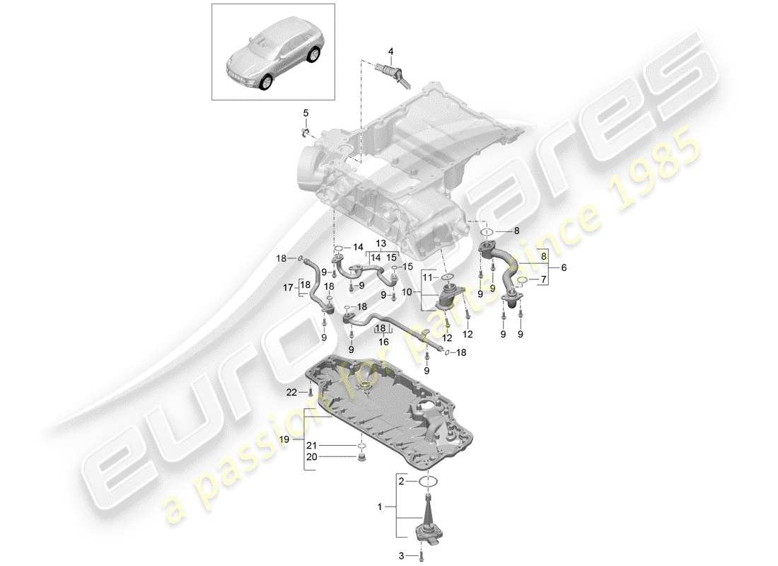 porsche 2015 (macan) intake manifold part diagram