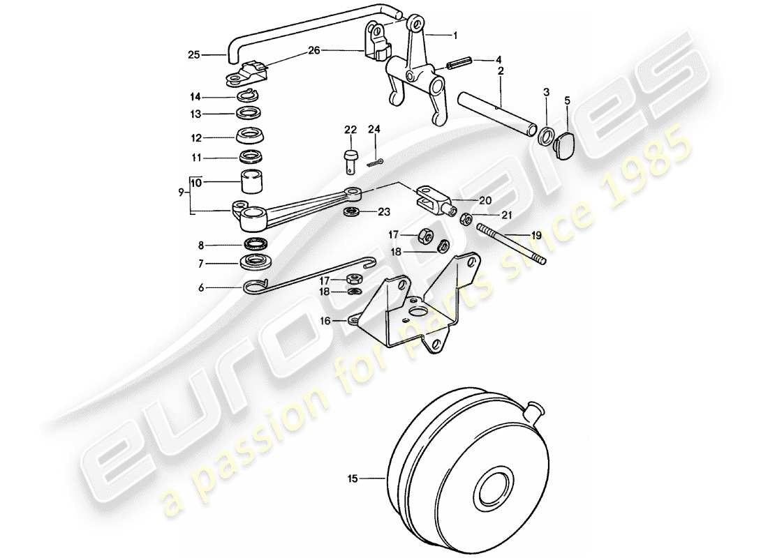 porsche 1979 (911) clutch release - spm parts diagram