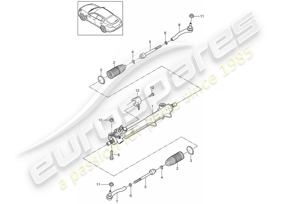 porsche 2012 (panamera 970) power steering part diagram