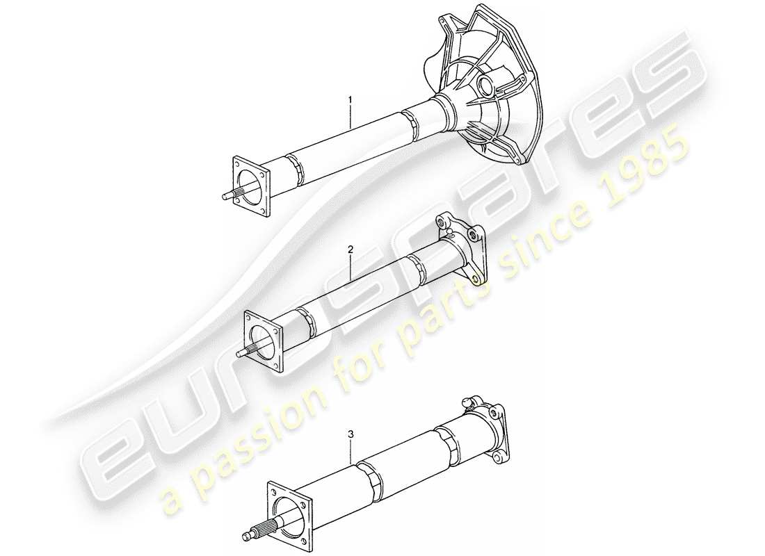 porsche 2008 (refurbished and exchange catalogue) central tube part diagram