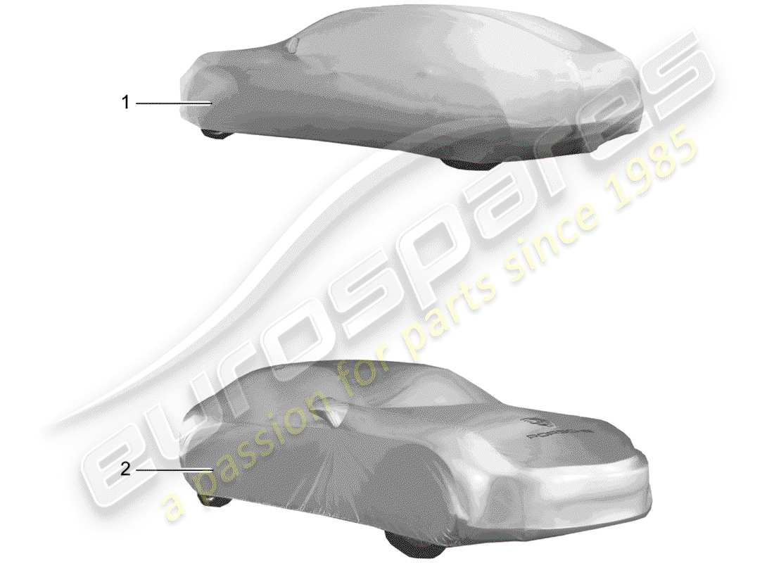 porsche tequipment panamera (2019) car cover part diagram