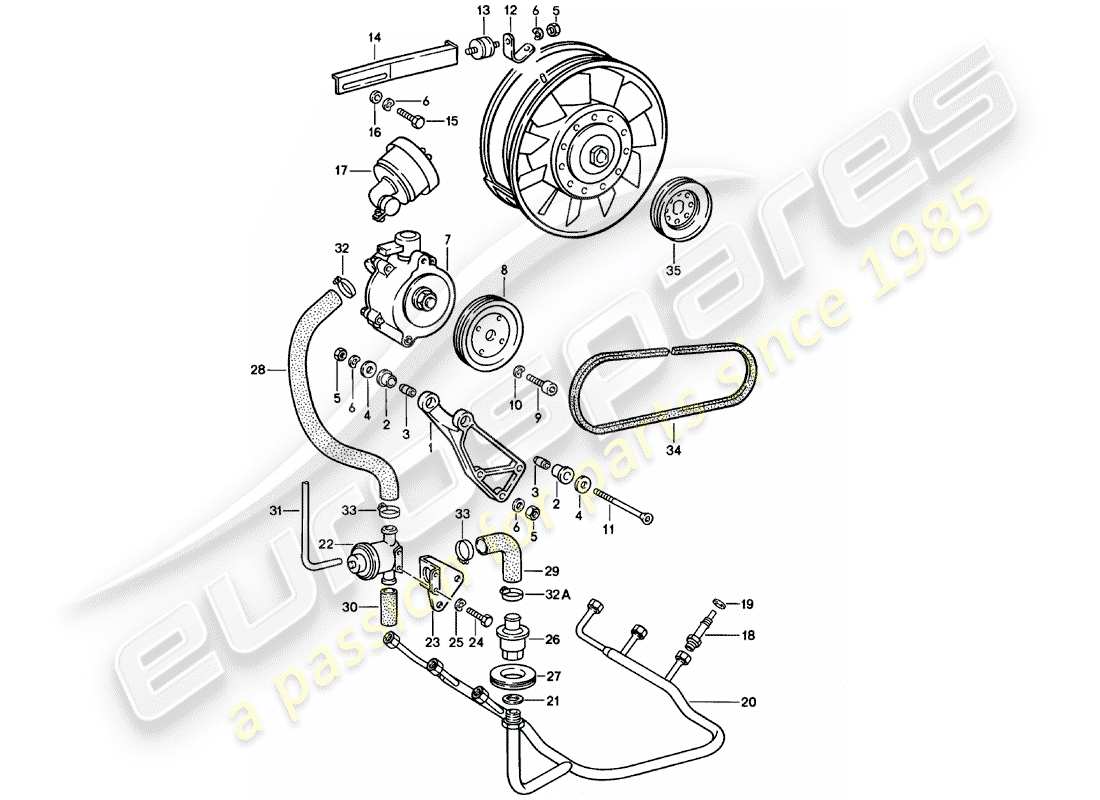 porsche 911 (1981) air injection parts diagram