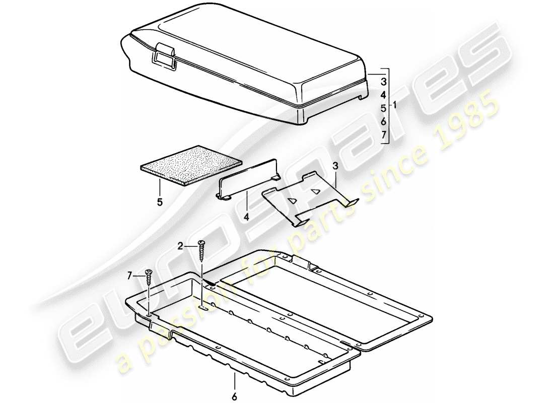 porsche 1986 (924s) cassette holder part diagram