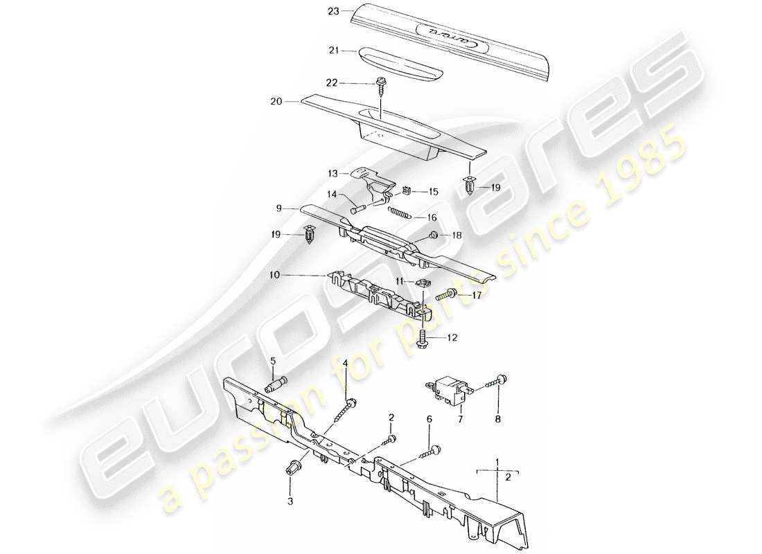 porsche 2004 (996) lining - sill part diagram