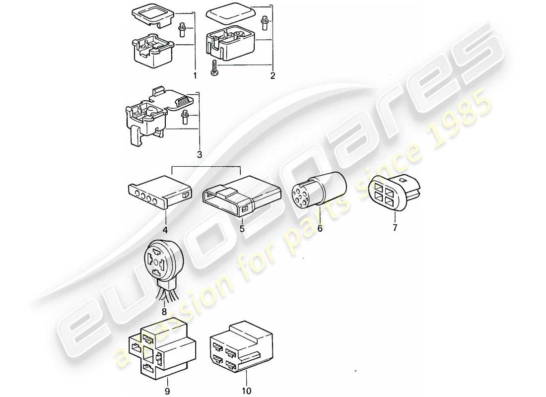 porsche 1978 (911) connector housing part diagram