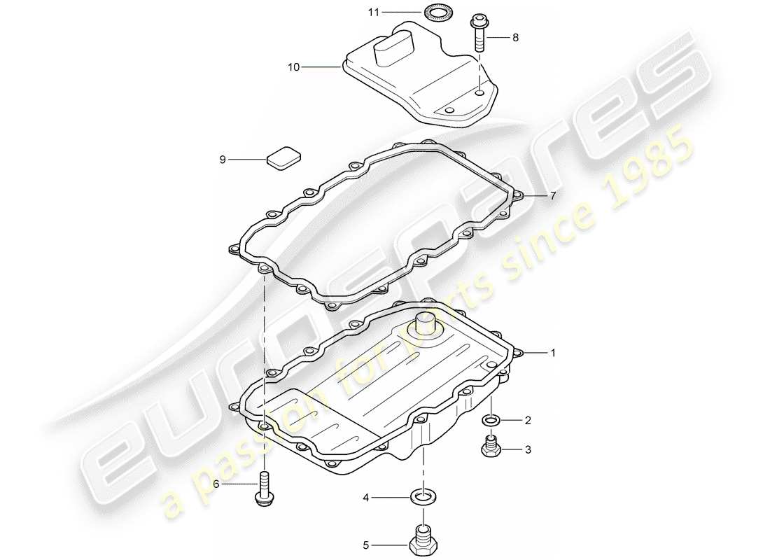 porsche 2008 (cayenne e1 9pa) tiptronic part diagram