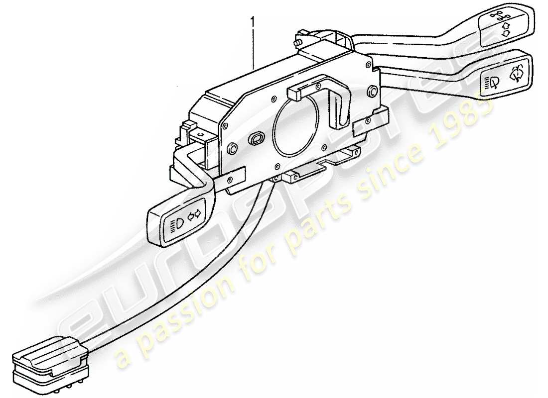 porsche 1988 (959) steering column switch part diagram