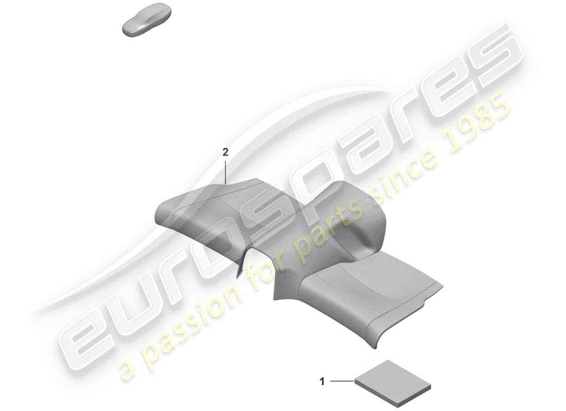 porsche 2019 (992-1) foam part part diagram