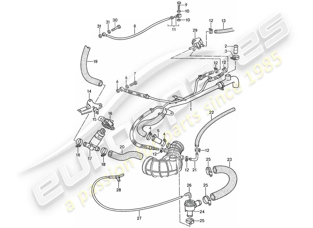 porsche 1991 (944) l-jetronic - 3 part diagram
