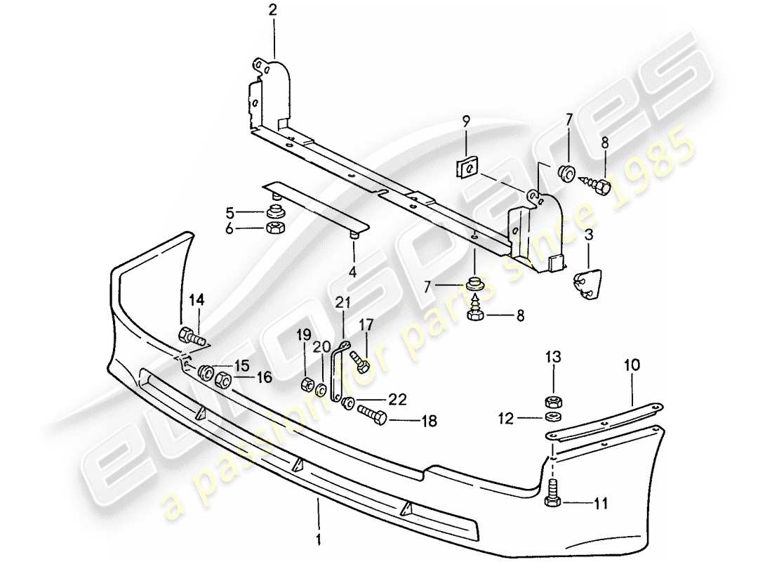 porsche 1990 (944) front spoiler - d >> - mj 1989 part diagram