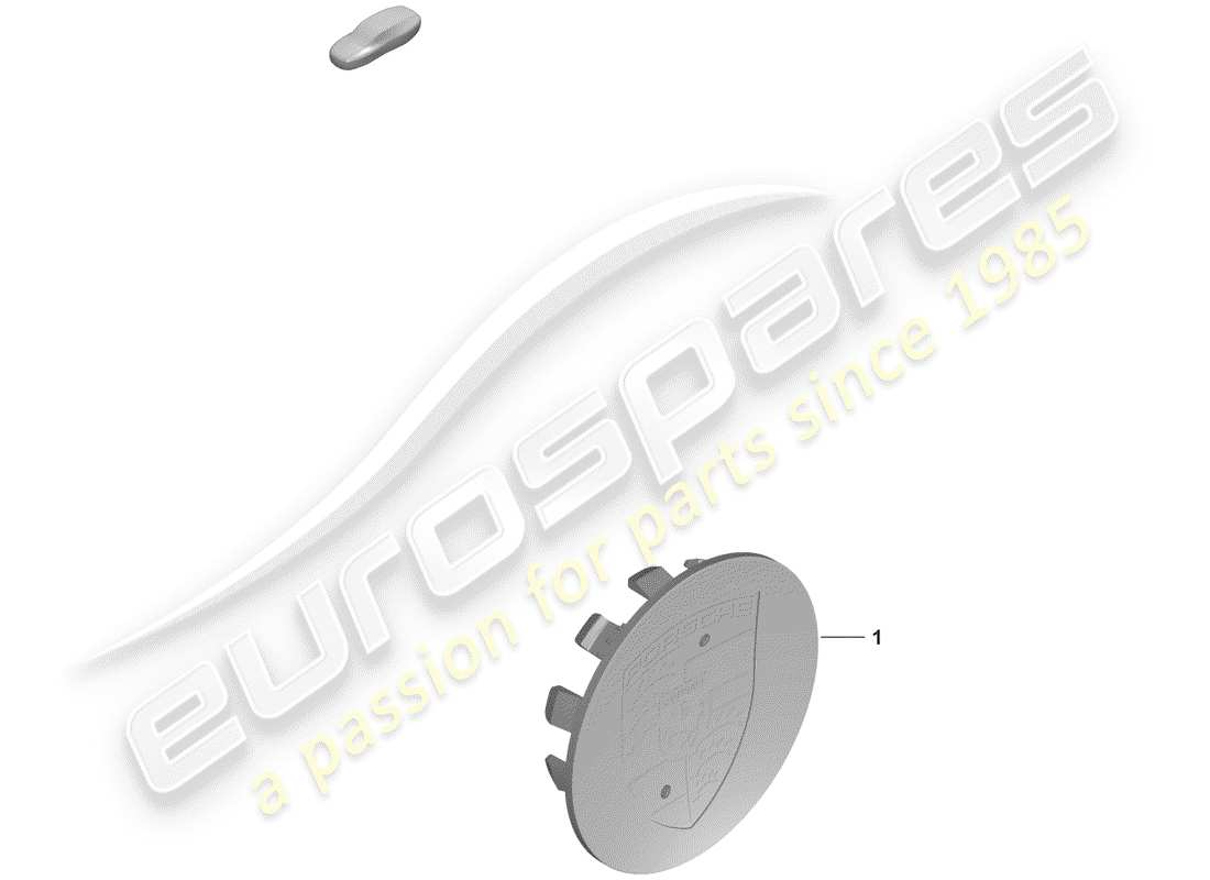 porsche 2019 (992-1) wheel cap part diagram