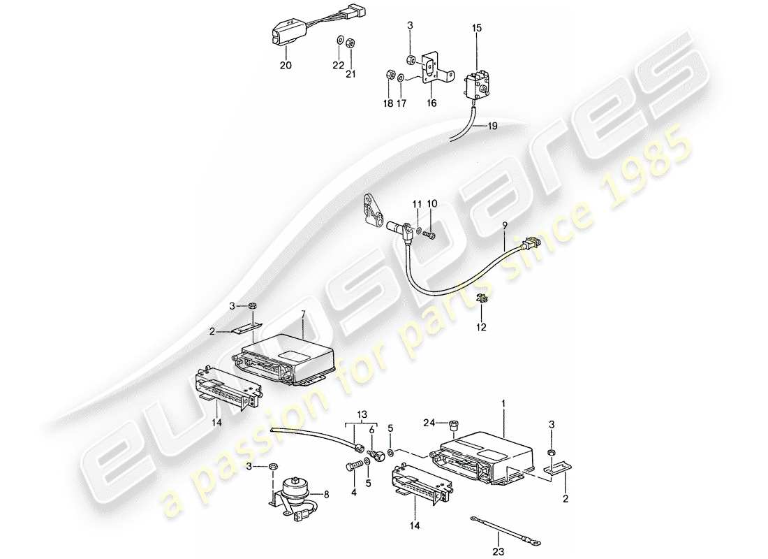 porsche 1987 (959) engine electrics 2 parts diagram