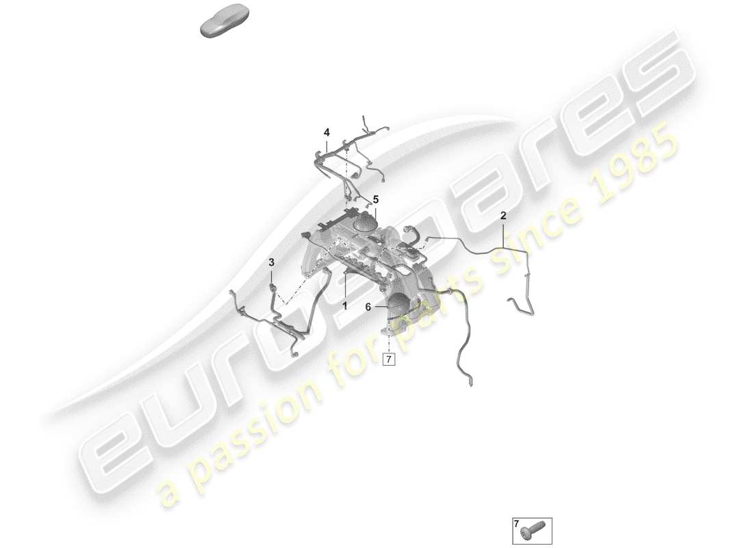 porsche 2020 (992-1) vacuum system parts diagram