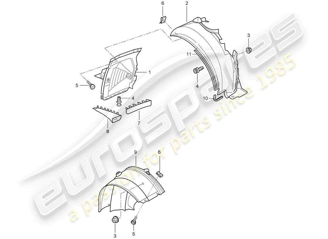 porsche 2005 (996) trims - for - wheel housing - d - mj 2002>> part diagram