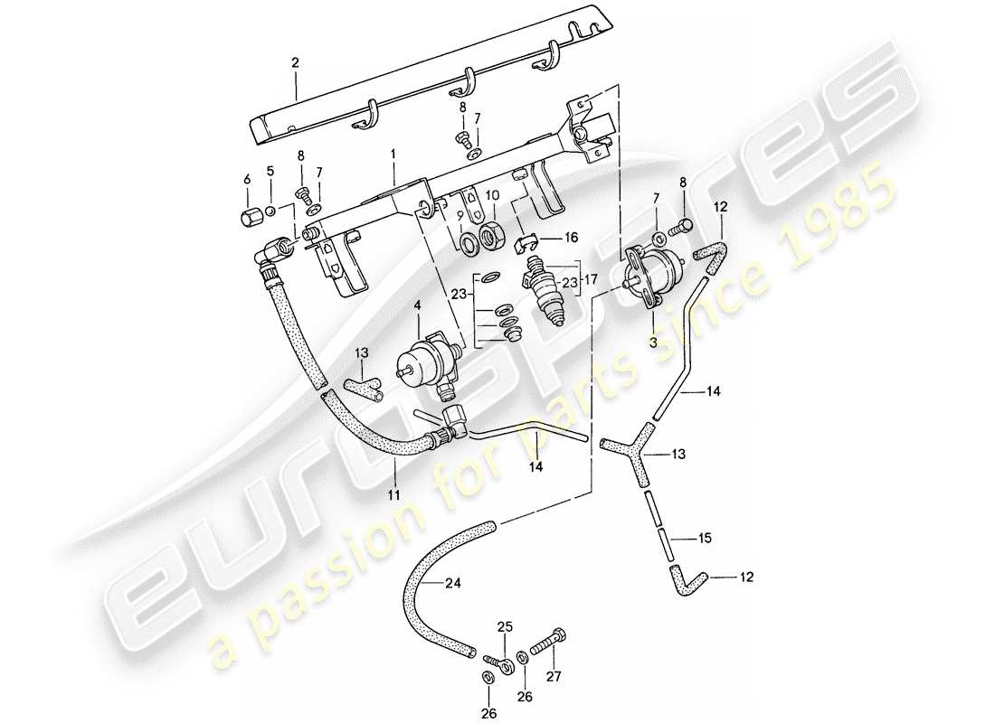 porsche 1991 (944) l-jetronic - 2 part diagram