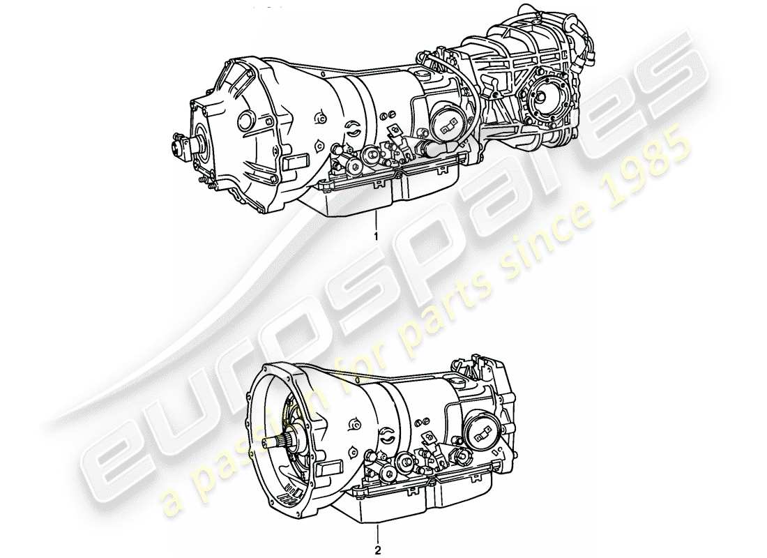 porsche 1985 (928) automatic transmission - replacement transmission part diagram