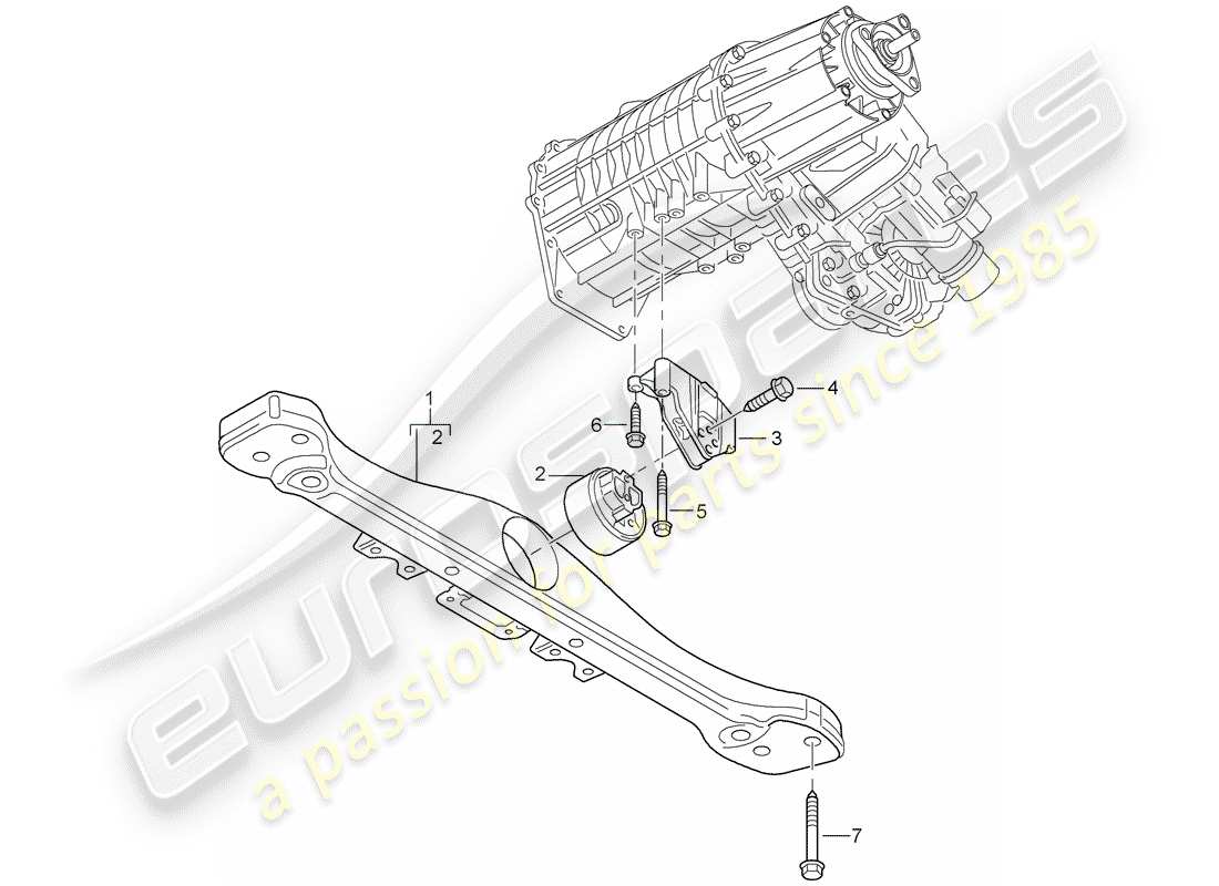 porsche cayenne (2007) transfer box part diagram