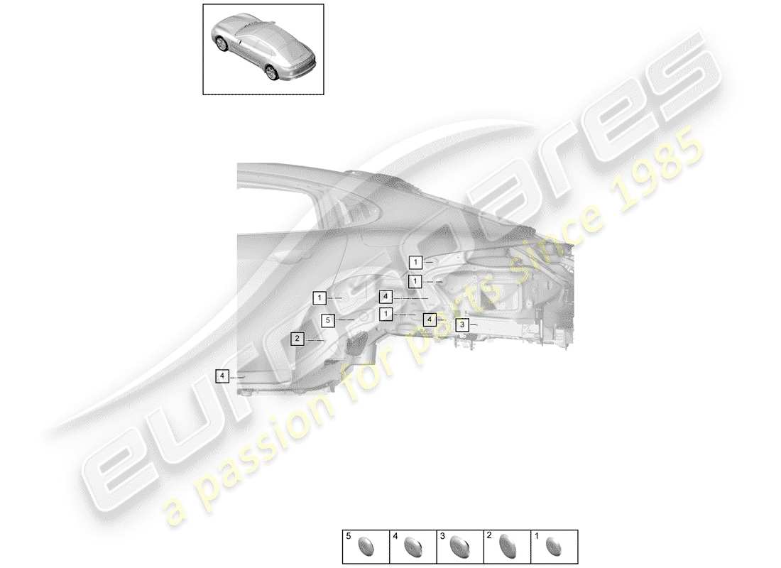 porsche 2017 (panamera 971-1) plug part diagram