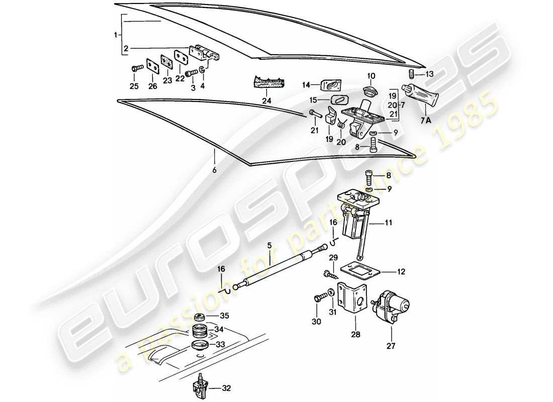 porsche 1986 (928) cover - fasteners part diagram