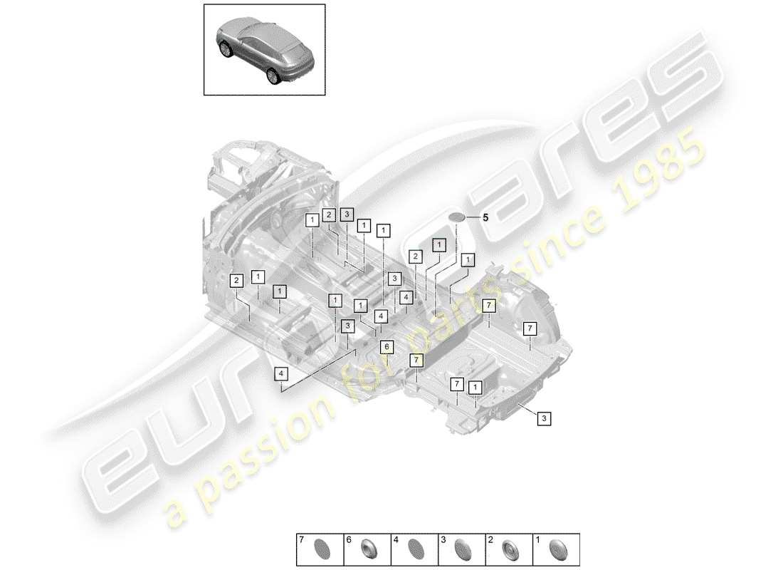 porsche 2019 (macan) plug part diagram