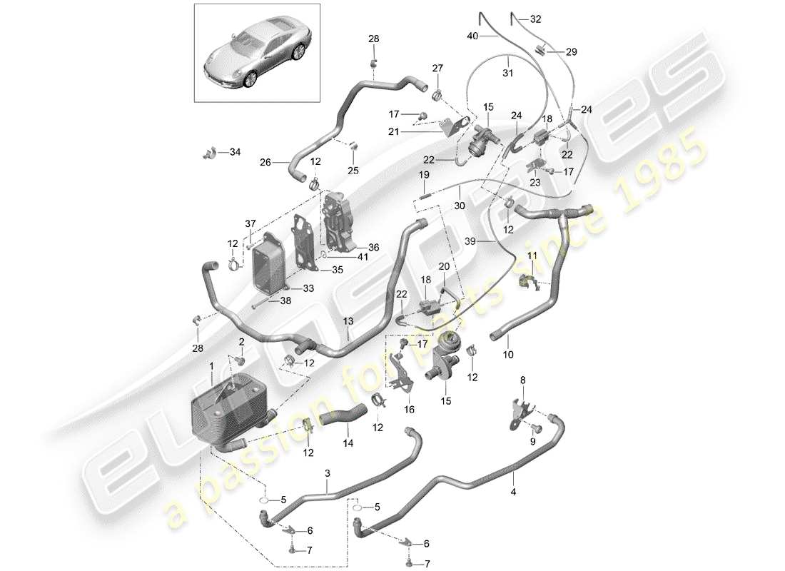 porsche 2014 (991-1) - pdk - part diagram