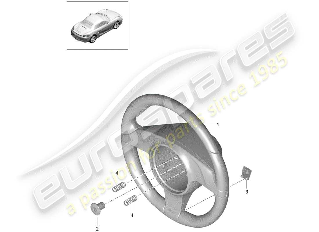 porsche 2015 (981 boxster) steering wheels part diagram
