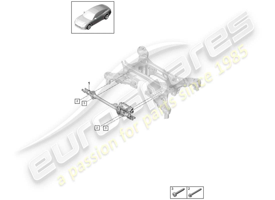 porsche panamera 971 (2017) steering parts diagram