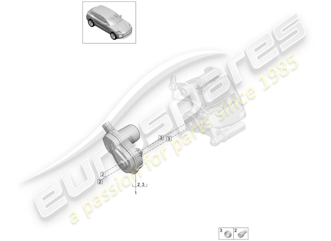 porsche 2019 (macan) parking brake part diagram