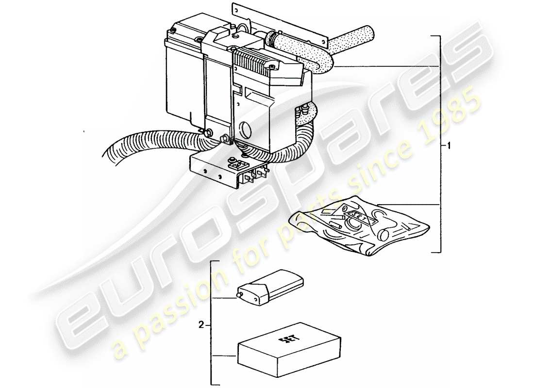 porsche 2004 (tequipment) optional heating part diagram