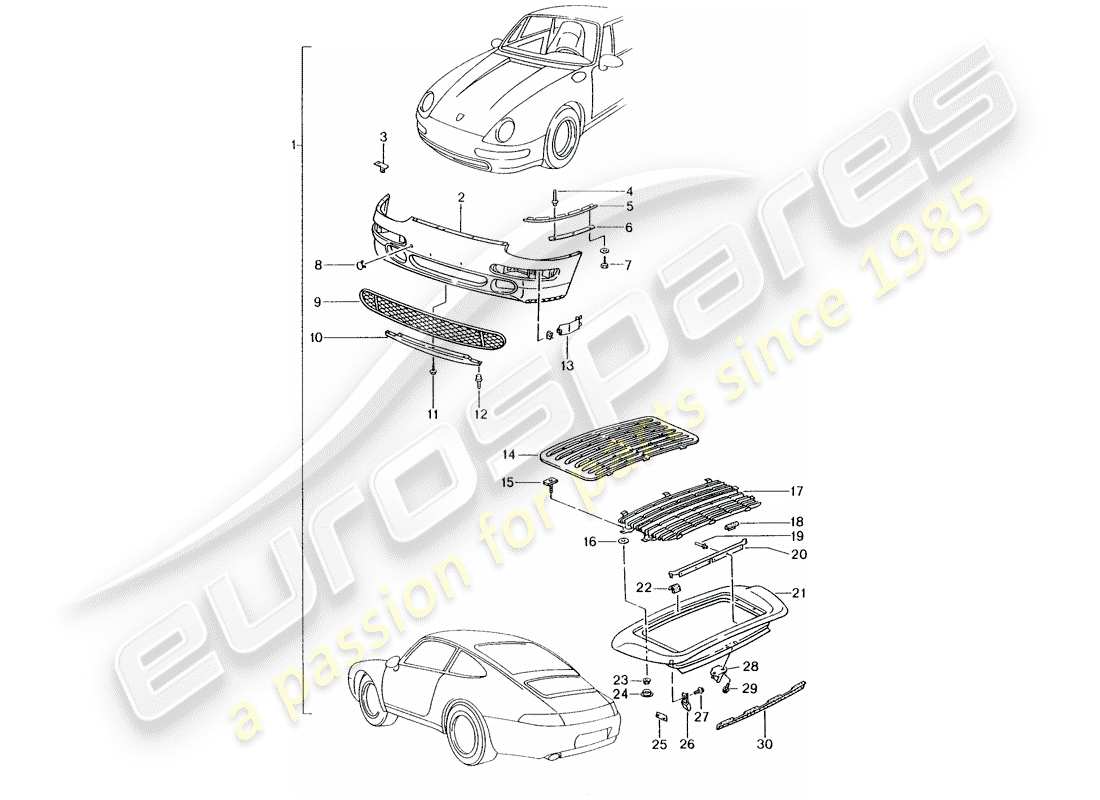 porsche 2002 (tequipment) aerokit part diagram