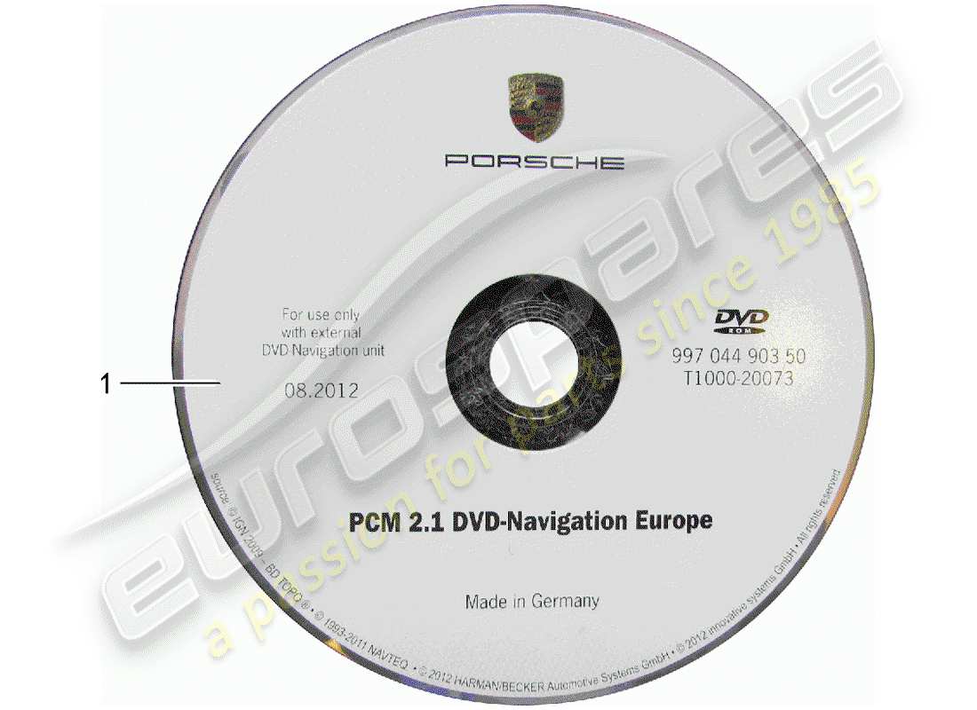 porsche 2007 (tequipment cayenne) navigation system part diagram