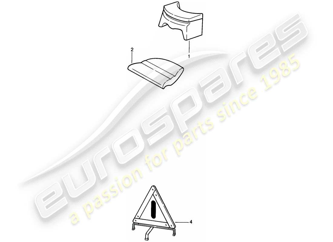 porsche 911 (1989) accessories - child seat - floor mat - vehicle cover part diagram