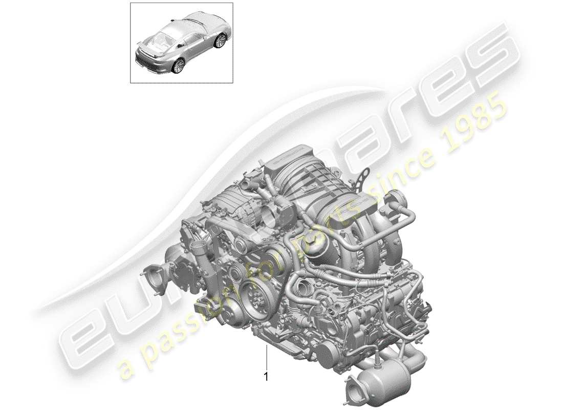 porsche 991r/gt3/rs (2014) replacement engine parts diagram