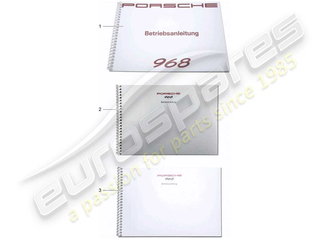 porsche 2011 (after sales literature) instruction manual part diagram