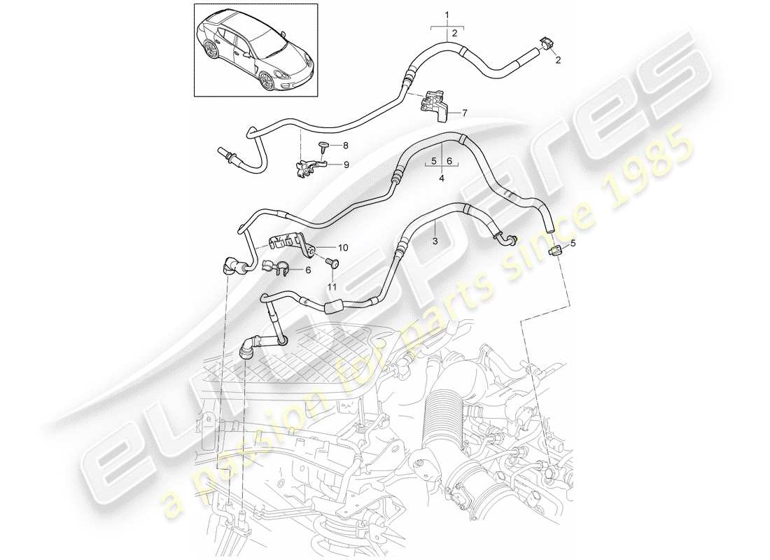 porsche panamera 970 (2016) fuel system part diagram