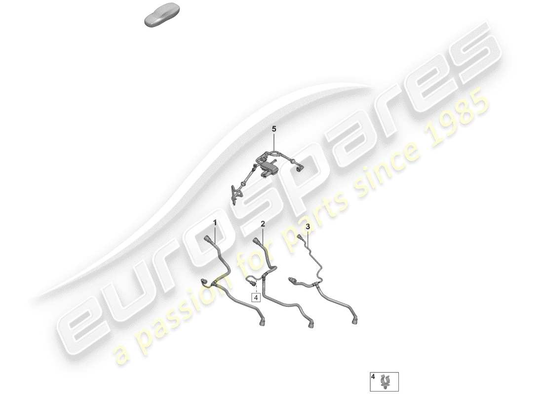 porsche 2020 (992-1) breather line parts diagram