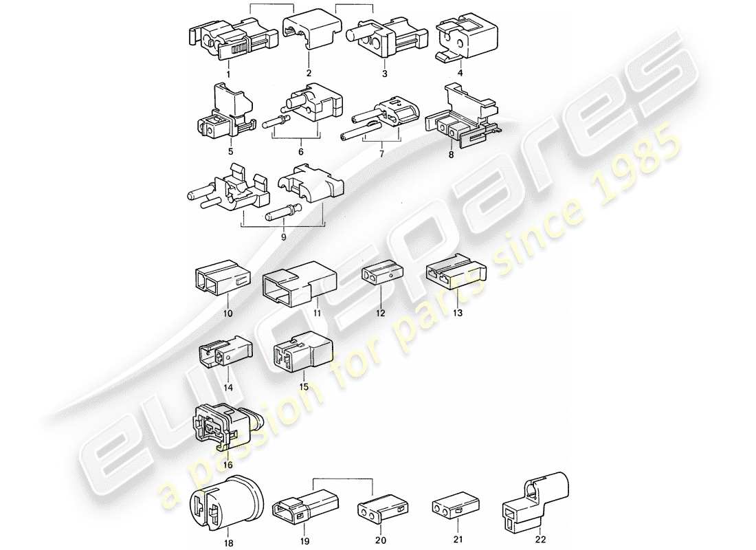 porsche 1974 (911) connector housing part diagram