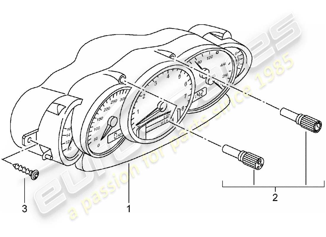porsche 2001 (996 turbo / gt2) instruments - complete - see memo ti: - gr.9 , nr.10/01 - d - mj 2001>> part diagram