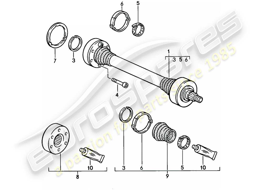 porsche 1984 (928) drive shaft - f >> 92-fs841 007 - f >> 92-fs840 289 - f >> 92-fs849 562 part diagram