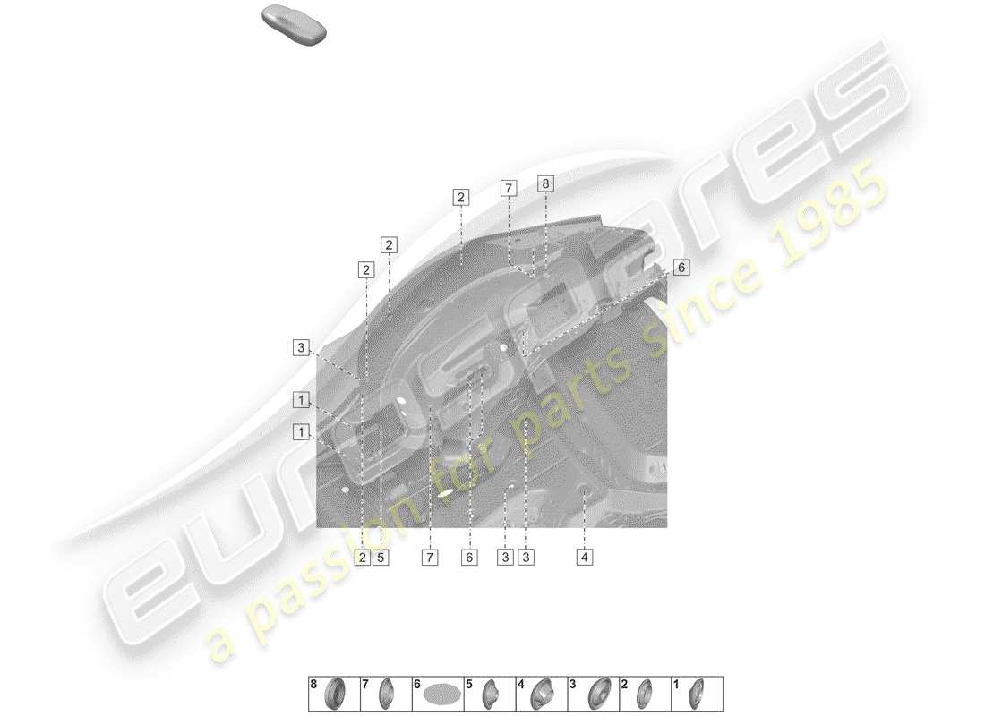 porsche 2019 (992-1) plugs for body part diagram
