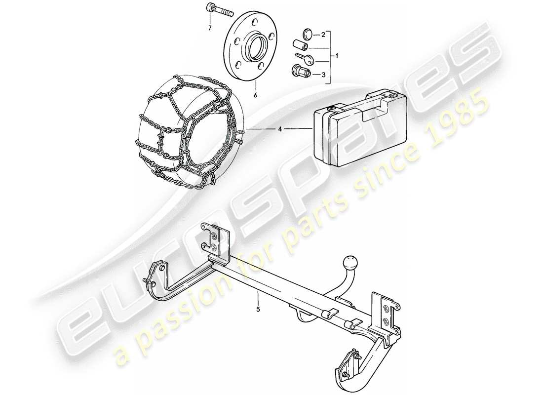 porsche 1988 (944) accessories parts diagram