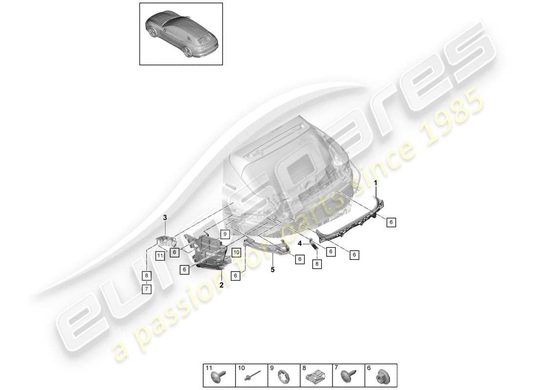 porsche 2020 (panamera 971-1) fasteners part diagram