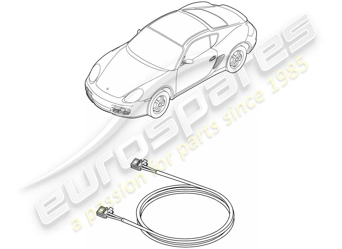 porsche 2010 (987 cayman) light fibre optic part diagram