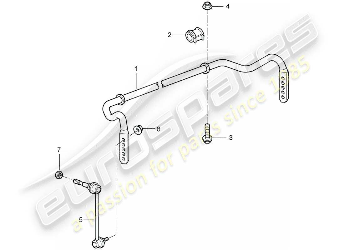 porsche 2009 997-2 turbo / gt2 stabilizer part diagram