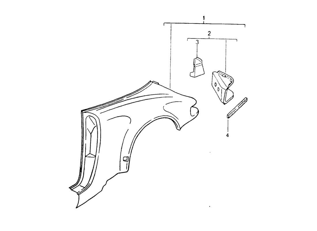 porsche 1994 (964) exterior panelling parts diagram